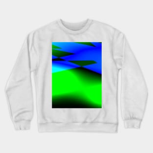 Blue green black abstract art Crewneck Sweatshirt